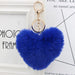 Wholesale Imitation Rex Rabbit Fur Heart Shaped Hair Ball Keychain JDC-KC-Zuge025 Keychains 祖格 Borland / Wholesale Jewelry JoyasDeChina Joyas De China