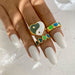 Wholesale inlaid rhinestone heart drip ring 6 piece set JDC-RS-F082 Rings 韩之尚 54824 / Wholesale Jewelry JoyasDeChina Joyas De China