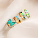 Wholesale inlaid rhinestone heart drip ring 6 piece set JDC-RS-F082 Rings 韩之尚 54939 / Wholesale Jewelry JoyasDeChina Joyas De China