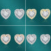 Wholesale inlaid with diamond heart plated silver stud earrings JDC-ES-BZ002 Earrings 标志 Wholesale Jewelry JoyasDeChina Joyas De China