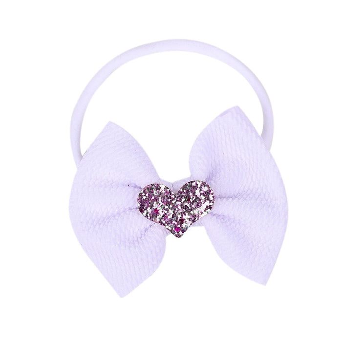 Wholesale INS Nylon Kids Solid Color Love Sequin Bow Headband JDC-HD-GSQN039 Headband 丘诺 White (Love) Wholesale Jewelry JoyasDeChina Joyas De China