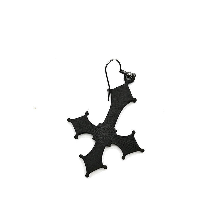 Wholesale inverted cross red pentagram alloy earrings JDC-ES-YYFF009 Earrings 燕羽飞飞 Wholesale Jewelry JoyasDeChina Joyas De China