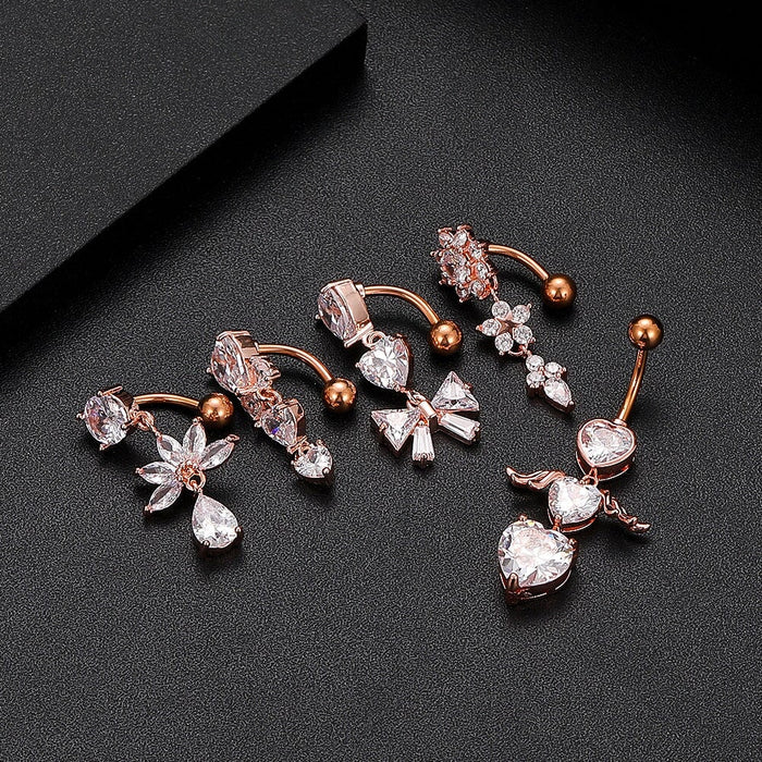 Wholesale inverted rod zircon navel nail puncture MOQ>2 JDC-UN-WH001 Piercings 威怀 Wholesale Jewelry JoyasDeChina Joyas De China