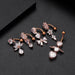 Wholesale inverted rod zircon navel nail puncture MOQ>2 JDC-UN-WH001 Piercings 威怀 Wholesale Jewelry JoyasDeChina Joyas De China