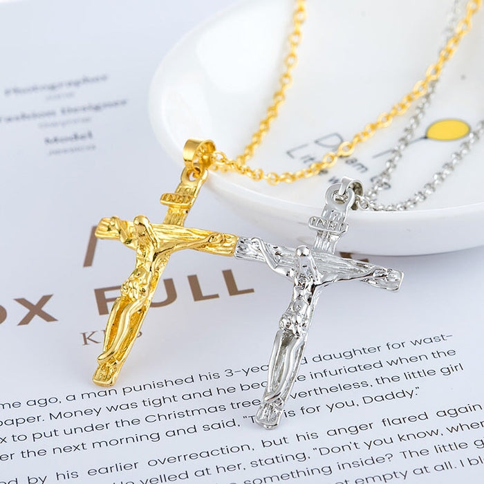 Wholesale Jesus Cross Alloy Necklace JDC-NE-Saip005 Necklaces 赛蒲 Wholesale Jewelry JoyasDeChina Joyas De China