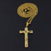 Wholesale Jesus Cross Stainless Steel Necklace JDC-NE-GuM001 Necklaces 古萌 gold Wholesale Jewelry JoyasDeChina Joyas De China