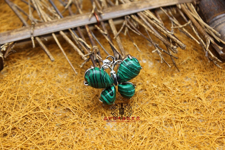 Wholesale jewelry simple small fresh malachite pendant JDC-CS-Jinshe003 charms 金蛇 Chlorite2 Wholesale Jewelry JoyasDeChina Joyas De China