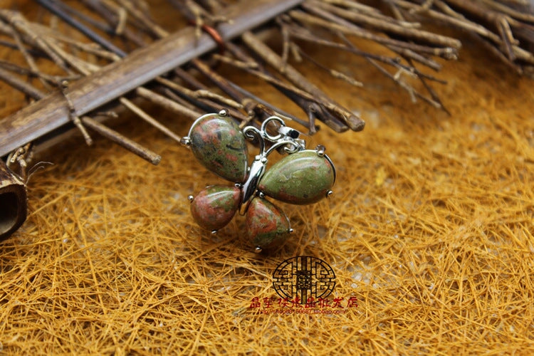 Wholesale jewelry simple small fresh malachite pendant JDC-CS-Jinshe003 charms 金蛇 golden stone1 Wholesale Jewelry JoyasDeChina Joyas De China