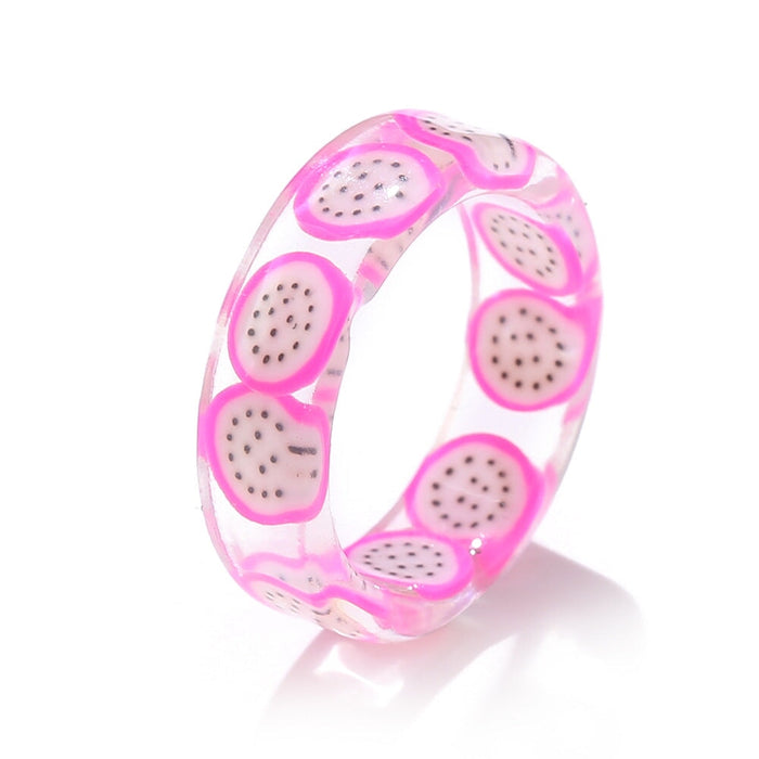 Wholesale joint fruit resin ring JDC-RS-F073 Rings 韩之尚 Wholesale Jewelry JoyasDeChina Joyas De China