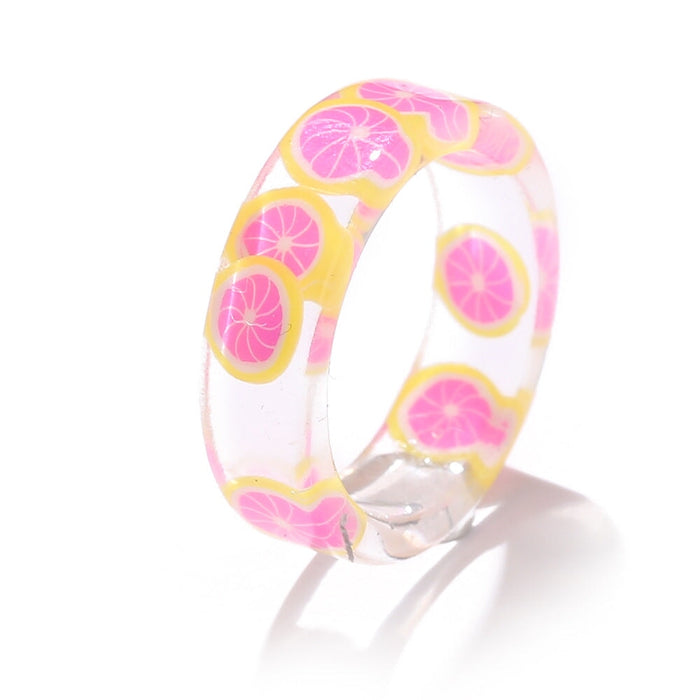 Wholesale joint fruit resin ring JDC-RS-F073 Rings 韩之尚 Wholesale Jewelry JoyasDeChina Joyas De China