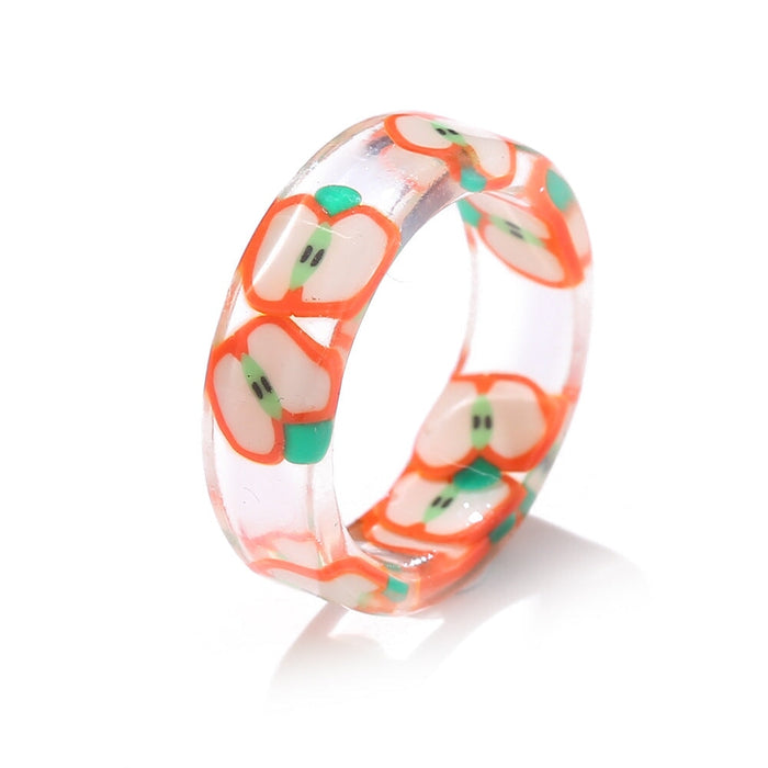Wholesale joint fruit resin ring JDC-RS-F073 Rings 韩之尚 Wholesale Jewelry JoyasDeChina Joyas De China