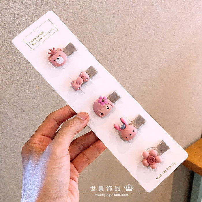 Wholesale kids cartoon flower resin hairpin JDC-HC-Shij001 Hair Clips 世景 Wholesale Jewelry JoyasDeChina Joyas De China