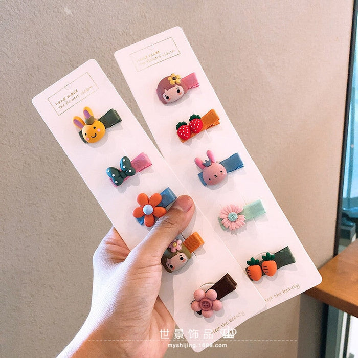 Wholesale kids cartoon flower resin hairpin JDC-HC-Shij001 Hair Clips 世景 Wholesale Jewelry JoyasDeChina Joyas De China