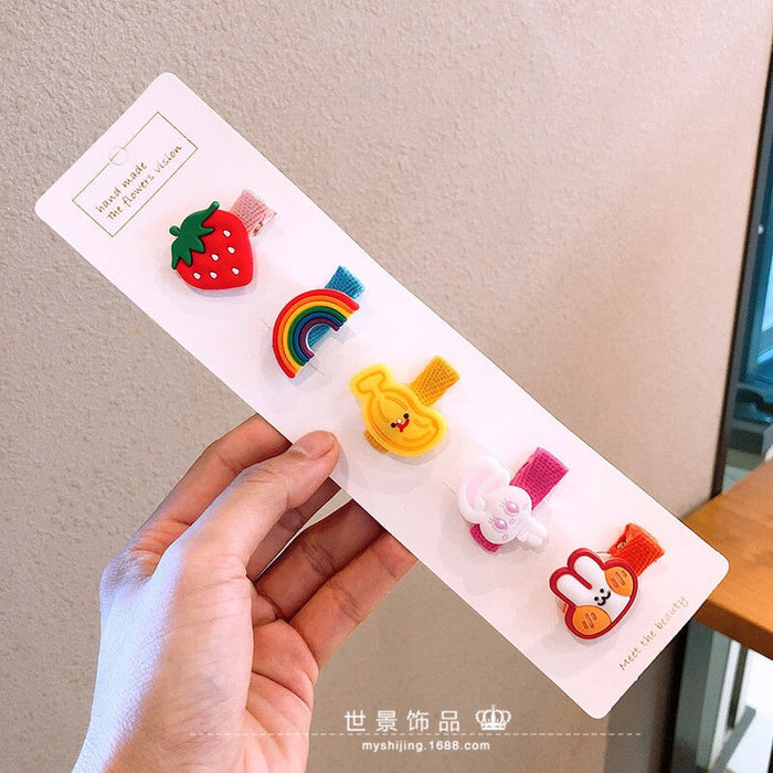 Wholesale kids cartoon flower resin hairpin JDC-HC-Shij001 Hair Clips 世景 4 Wholesale Jewelry JoyasDeChina Joyas De China