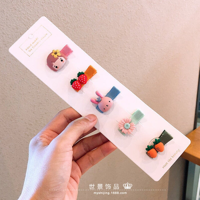Wholesale kids cartoon flower resin hairpin JDC-HC-Shij001 Hair Clips 世景 6 Wholesale Jewelry JoyasDeChina Joyas De China