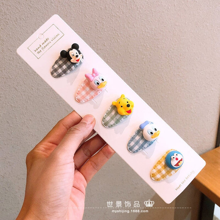 Wholesale kids cartoon oval flower resin hairpin set JDC-HC-Shij004 Hair Clips 世景 Wholesale Jewelry JoyasDeChina Joyas De China