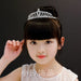 Wholesale Kids Crown Birthday Rhinestone Headband JDC-HD-hongh002 Headband 宏宏 white 4 Wholesale Jewelry JoyasDeChina Joyas De China