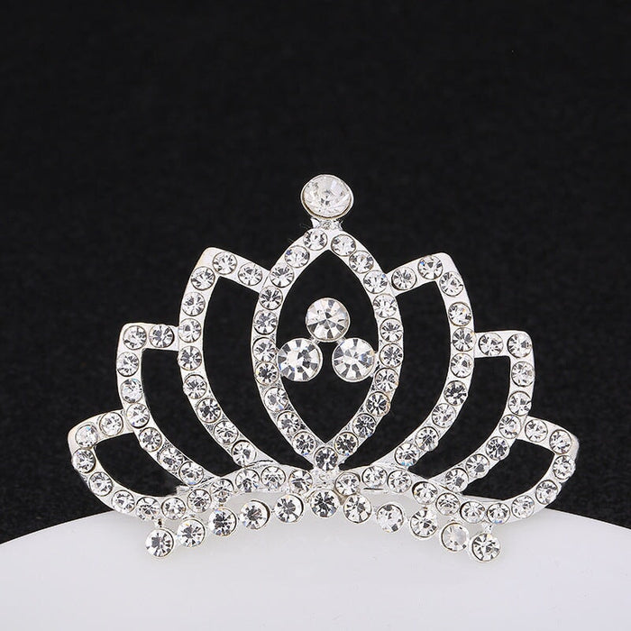 Wholesale Kids Crown Birthday Rhinestone Headband JDC-HD-hongh002 Headband 宏宏 white 5 Wholesale Jewelry JoyasDeChina Joyas De China