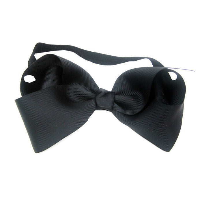 Wholesale Kids Fabric Bow Stretch Hair Scrunchies JDC-HS-Chund007 Hair Scrunchies 春蝶 black Wholesale Jewelry JoyasDeChina Joyas De China