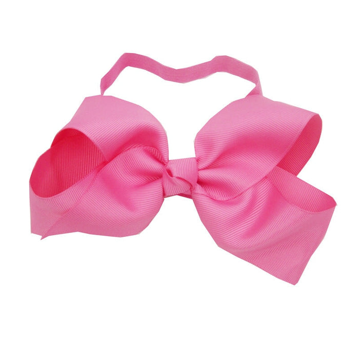 Wholesale Kids Fabric Bow Stretch Hair Scrunchies JDC-HS-Chund007 Hair Scrunchies 春蝶 dark pink Wholesale Jewelry JoyasDeChina Joyas De China