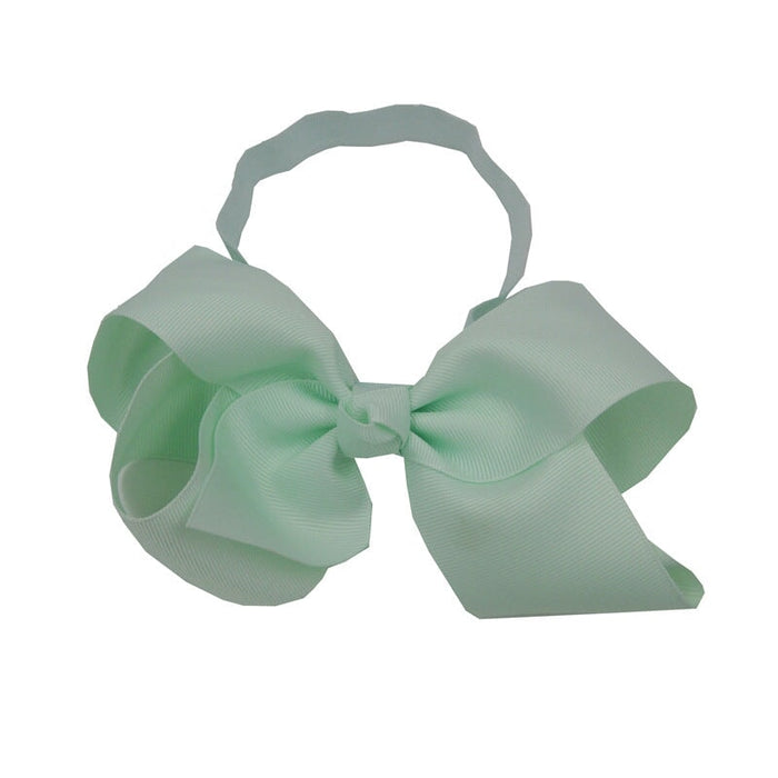 Wholesale Kids Fabric Bow Stretch Hair Scrunchies JDC-HS-Chund007 Hair Scrunchies 春蝶 light green Wholesale Jewelry JoyasDeChina Joyas De China