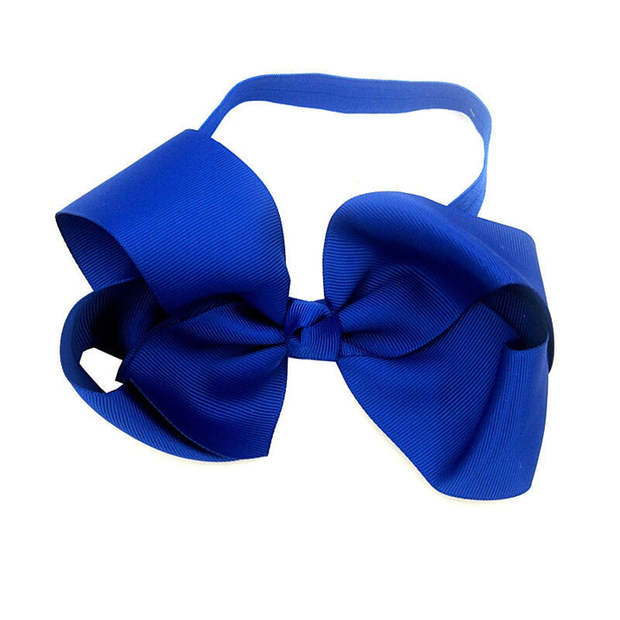 Wholesale Kids Fabric Bow Stretch Hair Scrunchies JDC-HS-Chund007 Hair Scrunchies 春蝶 Royal blue Wholesale Jewelry JoyasDeChina Joyas De China