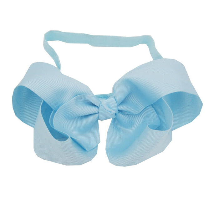 Wholesale Kids Fabric Bow Stretch Hair Scrunchies JDC-HS-Chund007 Hair Scrunchies 春蝶 sky blue Wholesale Jewelry JoyasDeChina Joyas De China