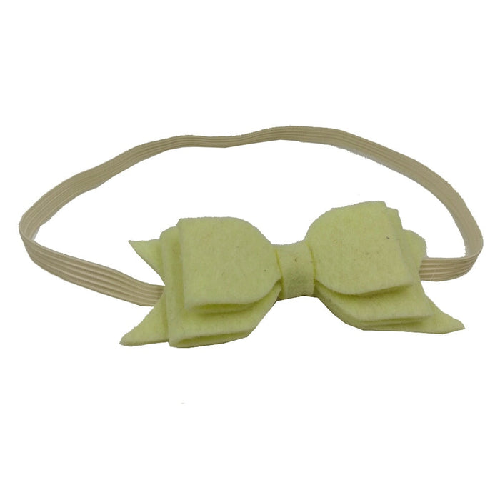 Wholesale Kids Non Woven Bow Cloth Hair Scrunchies JDC-HS-Chund003 Hair Scrunchies 春蝶 beige Wholesale Jewelry JoyasDeChina Joyas De China