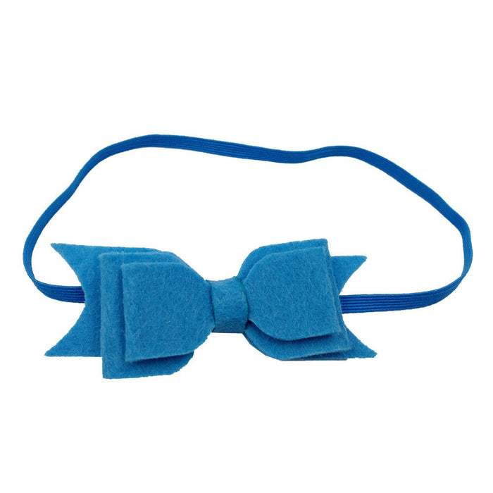 Wholesale Kids Non Woven Bow Cloth Hair Scrunchies JDC-HS-Chund003 Hair Scrunchies 春蝶 blue Wholesale Jewelry JoyasDeChina Joyas De China