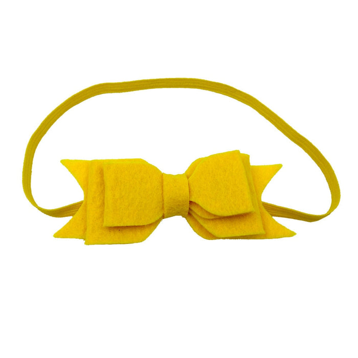 Wholesale Kids Non Woven Bow Cloth Hair Scrunchies JDC-HS-Chund003 Hair Scrunchies 春蝶 yellow Wholesale Jewelry JoyasDeChina Joyas De China