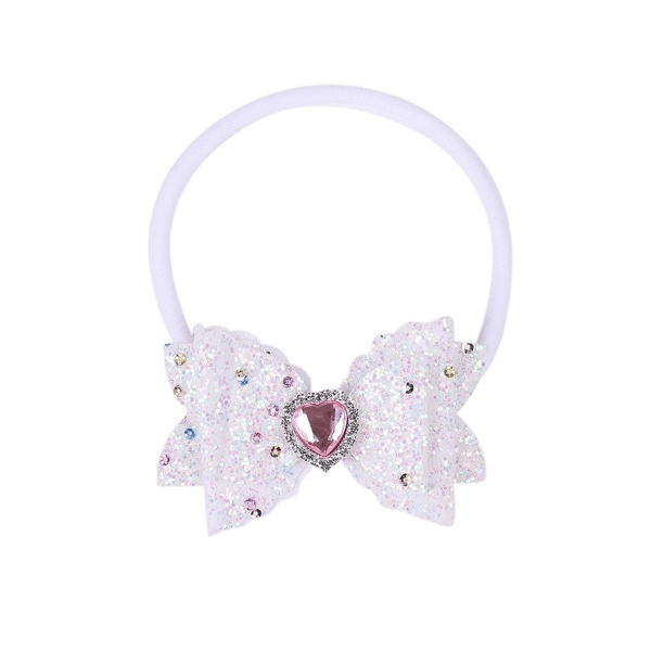 Wholesale Kids Nylon Bow Love Rhinestone Solid Color Headband JDC-HD-GSQN036 Hair Scrunchies 丘诺 Wholesale Jewelry JoyasDeChina Joyas De China