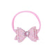 Wholesale Kids Nylon Bow Love Rhinestone Solid Color Headband JDC-HD-GSQN036 Hair Scrunchies 丘诺 Pink (love) Wholesale Jewelry JoyasDeChina Joyas De China