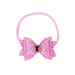 Wholesale Kids Nylon Bow Love Rhinestone Solid Color Headband JDC-HD-GSQN036 Hair Scrunchies 丘诺 Rose red (love) Wholesale Jewelry JoyasDeChina Joyas De China