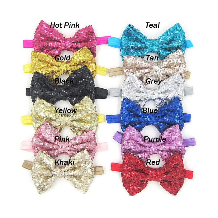 Wholesale Kids Sequin Bow Cloth Hair Scrunchies JDC-HS-Chund004 Hair Scrunchies 春蝶 Wholesale Jewelry JoyasDeChina Joyas De China