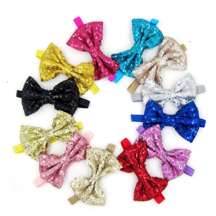 Wholesale Kids Sequin Bow Cloth Hair Scrunchies JDC-HS-Chund004 Hair Scrunchies 春蝶 Wholesale Jewelry JoyasDeChina Joyas De China