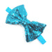 Wholesale Kids Sequin Bow Cloth Hair Scrunchies JDC-HS-Chund004 Hair Scrunchies 春蝶 lake blue Wholesale Jewelry JoyasDeChina Joyas De China