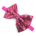 Wholesale Kids Sequin Bow Cloth Hair Scrunchies JDC-HS-Chund004 Hair Scrunchies 春蝶 rose red Wholesale Jewelry JoyasDeChina Joyas De China