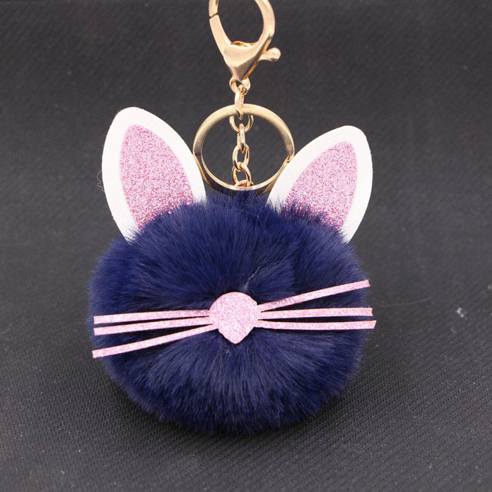 Wholesale Kitten Whiskers Alloy Imitation Hair Hair Ball Keychain JDC-KC-Zuge023 Keychains 祖格 Wholesale Jewelry JoyasDeChina Joyas De China