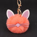 Wholesale Kitten Whiskers Alloy Imitation Hair Hair Ball Keychain JDC-KC-Zuge023 Keychains 祖格 orange red / Wholesale Jewelry JoyasDeChina Joyas De China