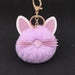 Wholesale Kitten Whiskers Alloy Imitation Hair Hair Ball Keychain JDC-KC-Zuge023 Keychains 祖格 Taro purple / Wholesale Jewelry JoyasDeChina Joyas De China