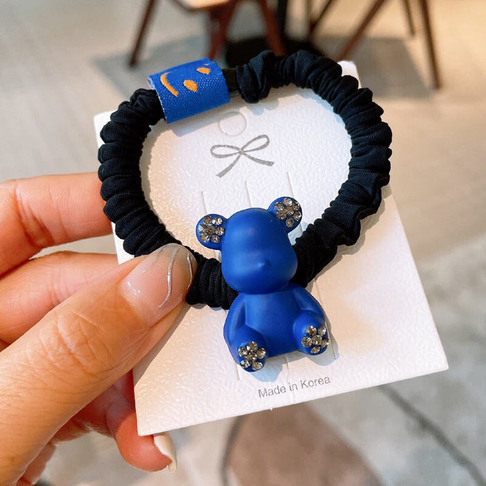 Wholesale Klein Blue Bear Hair Scrunchies (F) JDC-HS-GSFS007 Hair Scrunchies 夙尚 Wholesale Jewelry JoyasDeChina Joyas De China