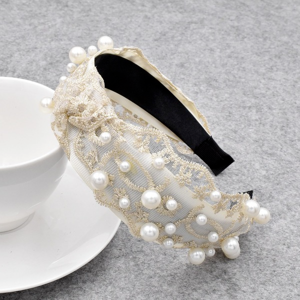 Bulk Jewelry Wholesale Lace pearl hair band JDC-HD-n010 Wholesale factory from China YIWU China