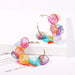 Wholesale lace petal circle earrings JDC-ES-ManY010 Earrings 满溢 Wholesale Jewelry JoyasDeChina Joyas De China