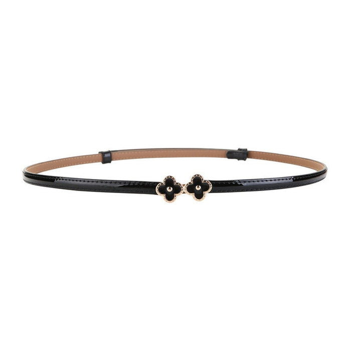 Wholesale Ladies PU Leather Clover Thin Belt JDC-WB-YunT002 Womenbelt 云图 Wholesale Jewelry JoyasDeChina Joyas De China