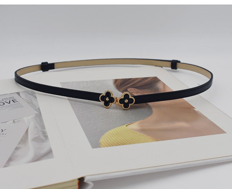 Wholesale Ladies PU Leather Clover Thin Belt JDC-WB-YunT002 Womenbelt 云图 dark blue 96 Wholesale Jewelry JoyasDeChina Joyas De China