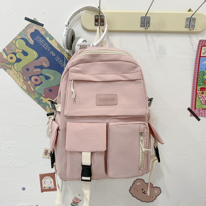 Wholesale large capacity canvas backpack JDC-BP-MJ001 Backpack Bags 麦嘉 Pink Wholesale Jewelry JoyasDeChina Joyas De China