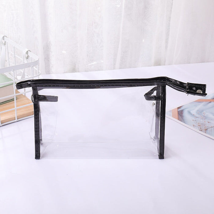 Wholesale Large Capacity Transparent PVC Storage Bag Cosmetic Bag MOQ≥10 JDC-CB-DeMu001 Cosmetic bag 德沐 Wholesale Jewelry JoyasDeChina Joyas De China