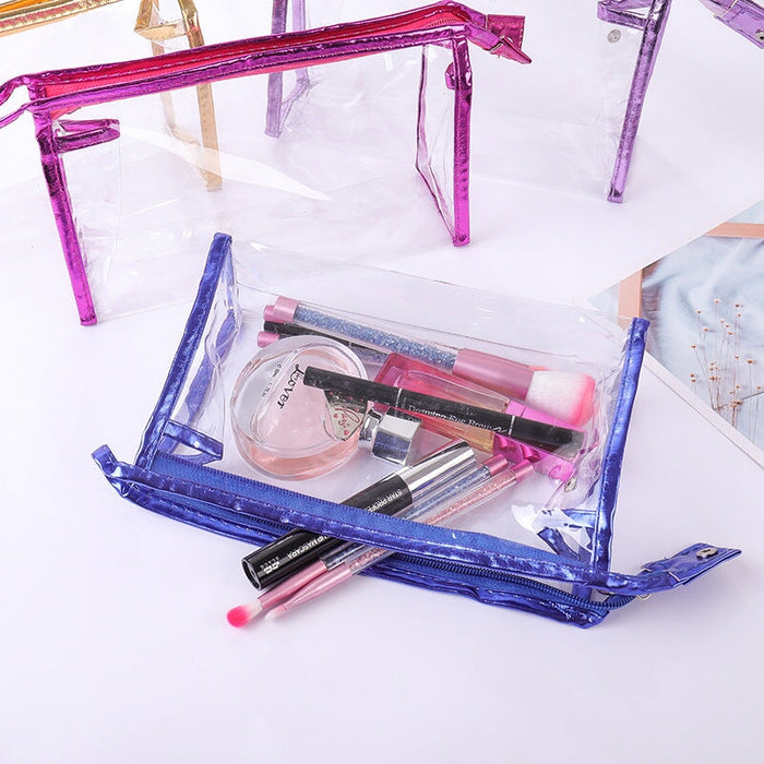 Wholesale Large Capacity Transparent PVC Storage Bag Cosmetic Bag MOQ≥10 JDC-CB-DeMu001 Cosmetic bag 德沐 Wholesale Jewelry JoyasDeChina Joyas De China