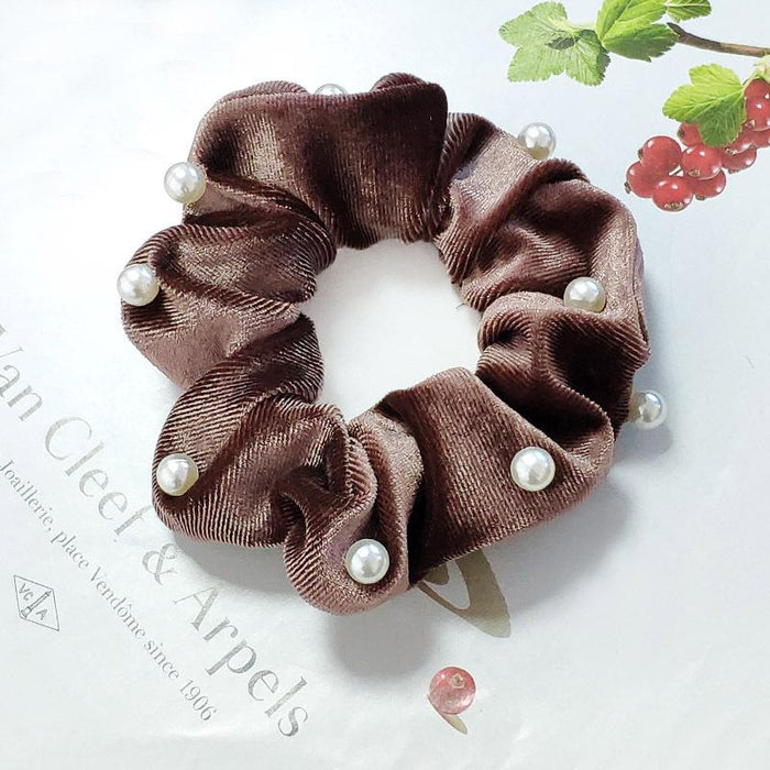 Bulk Jewelry Wholesale large intestine pearl Hair Scrunchies JDC-HS-K030 Wholesale factory from China YIWU China