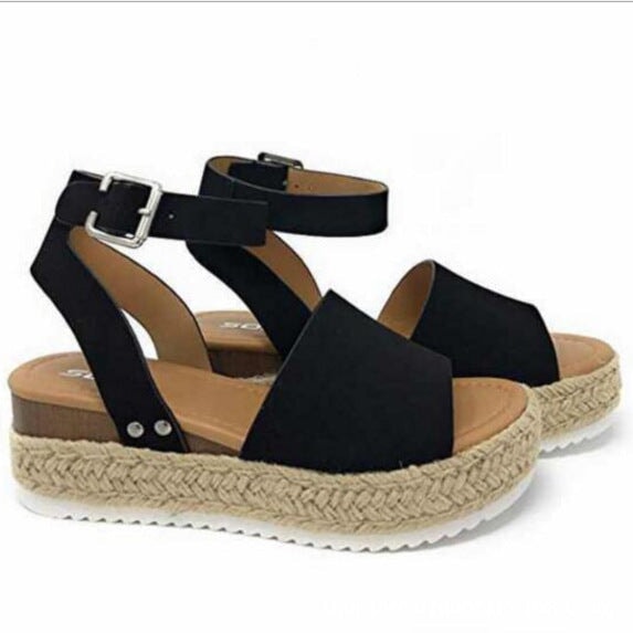 Wholesale Large Size Faux PU Snake Wedge Sandals Slippers JDC-SP-Hongw001 Slippers 鸿玮 Wholesale Jewelry JoyasDeChina Joyas De China